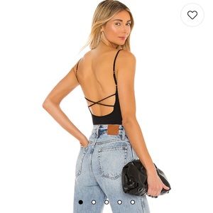 NWT Free People Strappy Basique Bodysuit in Black - Size Medium